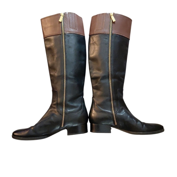 Michael Kors Black and Brown Heeled Boots - Picture 2 of 16